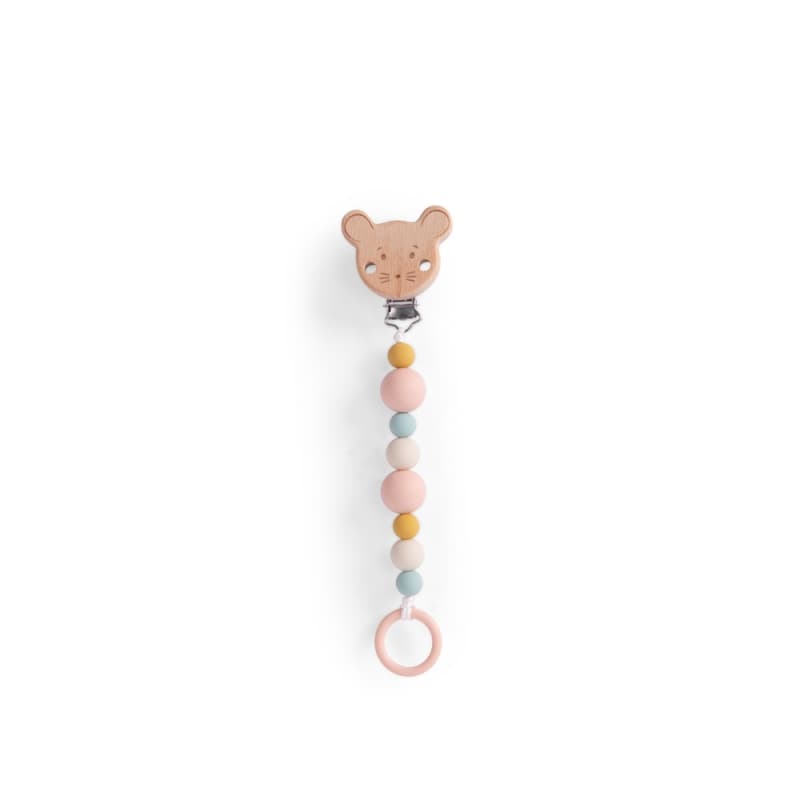 Attache-tetine Bois et Silicone Souris la Petite Ecole de Danse, la petite école de danse moulin roty multicolore 0x0x20 p-e-a-h 2024 — vue 1 sur 5