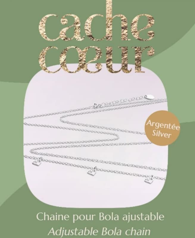 Chaine en Laiton Plaque en Argent Rhodie, chaine en laiton plaqué en argent rhodié u — vue 2 sur 2