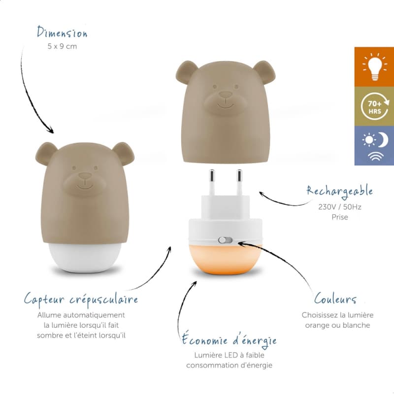 Benny - Veilleuse Compacte Nomade, beige zazu — vue 2 sur 6