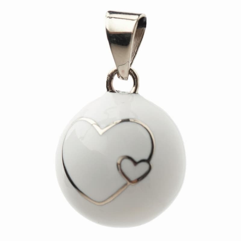 Bola - Bijou de Grossesse Bola - Blanc Double Coeur - One Size, bola - essentiels baby bola