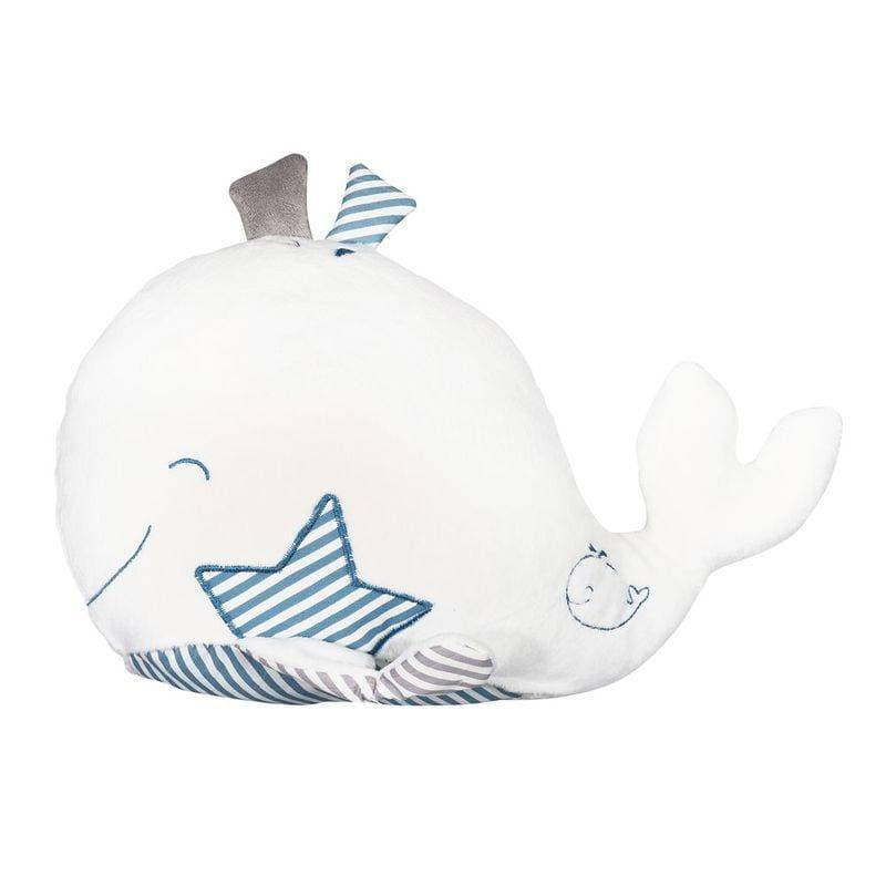 Doudou Blue Baleine, blue baleine sauthon baby deco blanc - bleu - gris — vue 1 sur 2