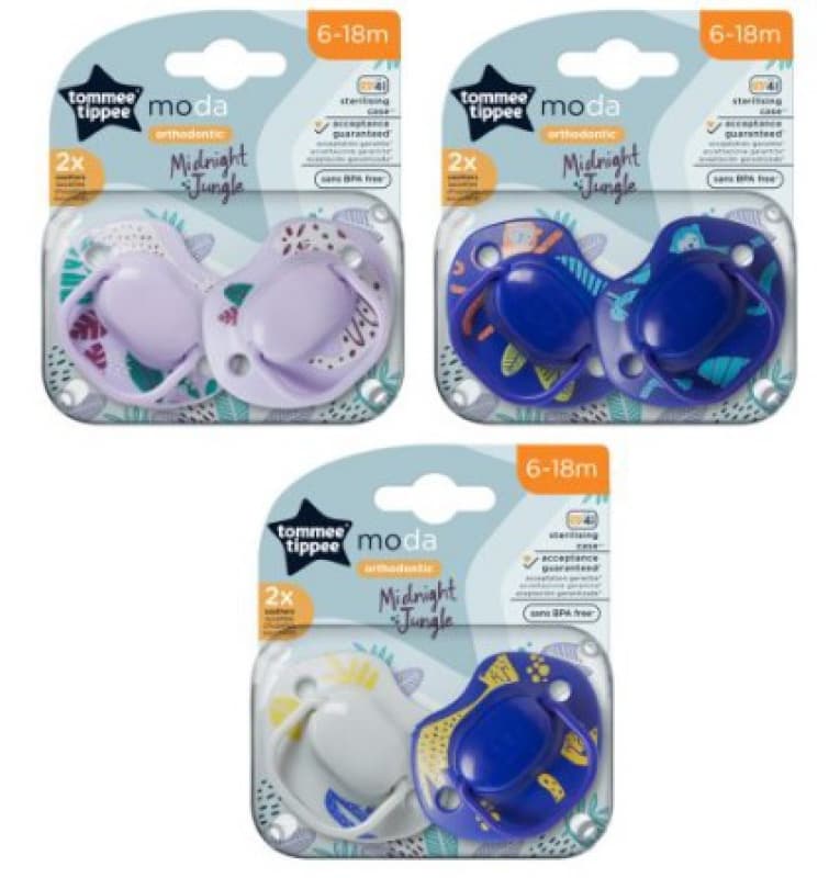 Lot 2 Sucette Moda Soother 6-18m