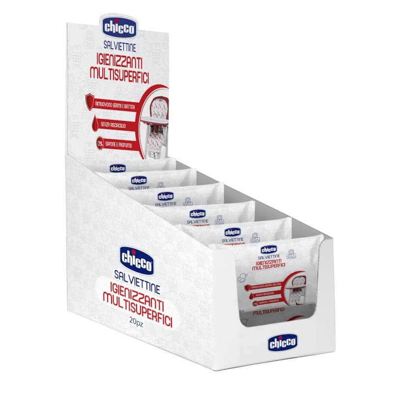 Lingettes Nettoyantes Multi-surface 20 Pieces, hygiene chicco per — vue 1 sur 2