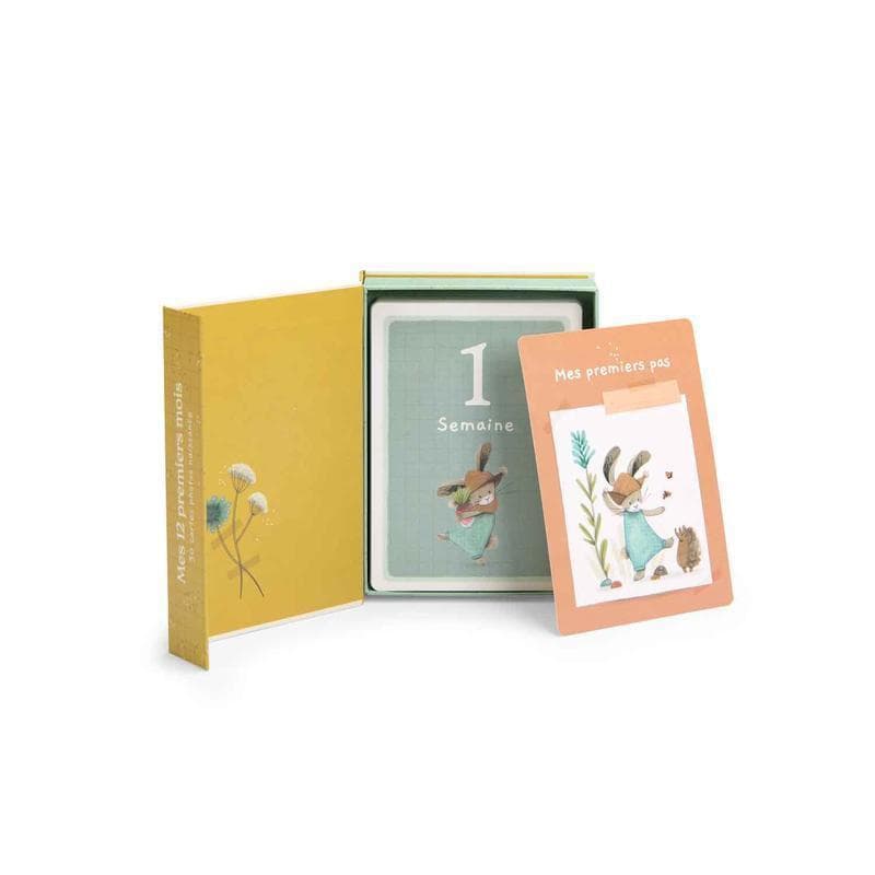 Cartes Mes 12 Premiers Mois (30 Cartes), trois petits lapins 0x12,5x17xcm p-e-a-h — vue 4 sur 5