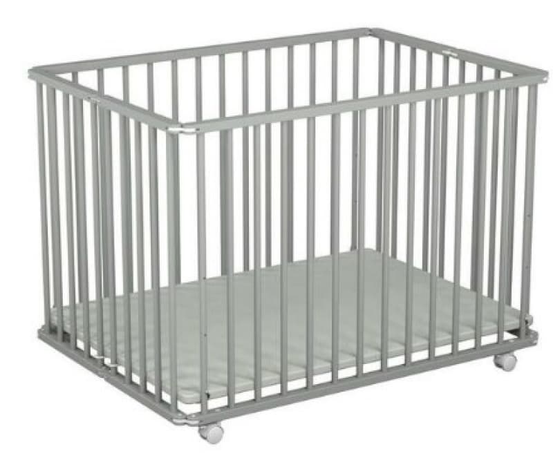 Parc Bois Pliant Alizee Gris