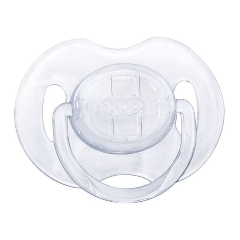 2 Sucettes Transparentes - Silicone 0-6 Mois