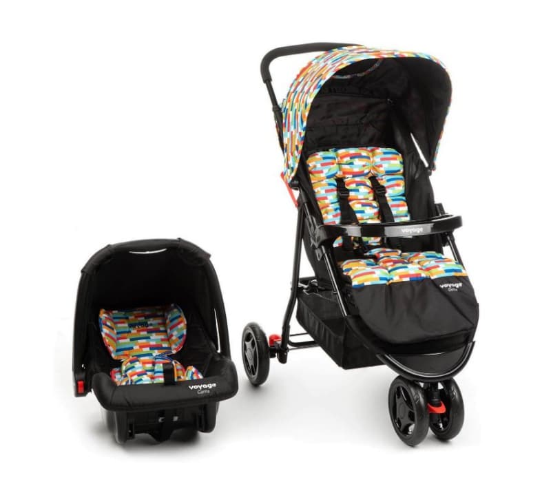 Poussette + Cosy Delta Ts, 3 roue / noir — vue 1 sur 2