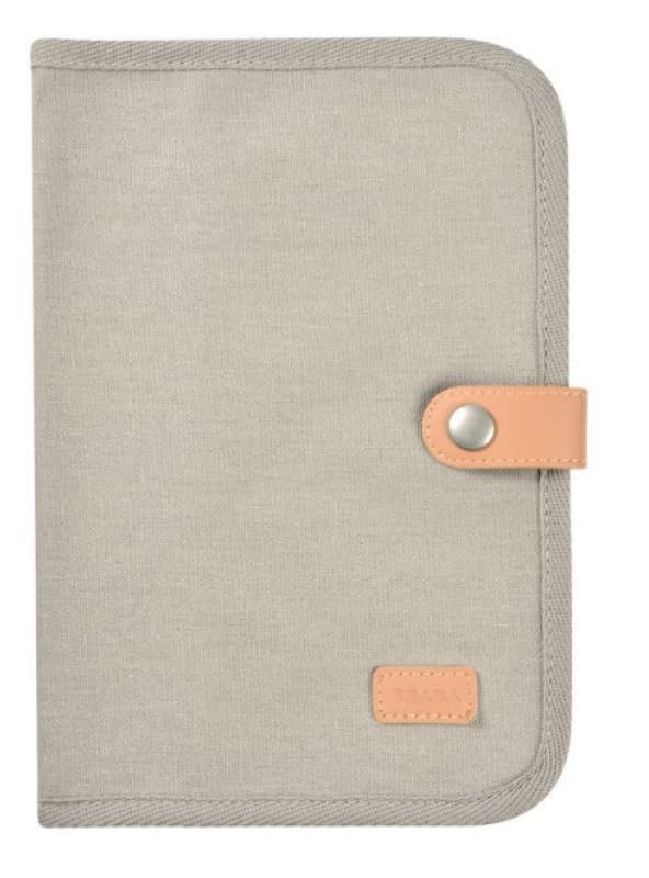 Protege Carnet de Sante Canvas, gris