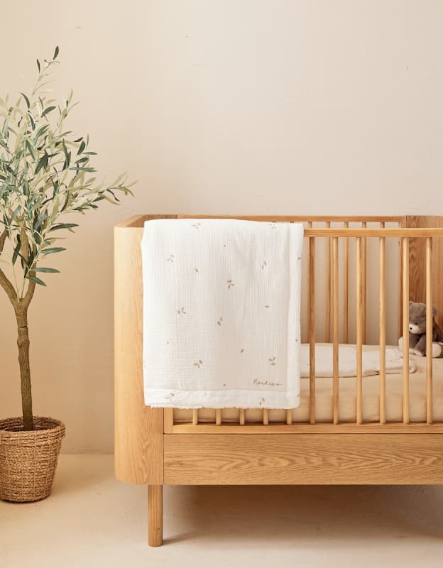 Couverture Gaze de Coton Bio Brodee & Sherpa, 75x100cm fluffy, orso & lily noukie's — vue 6 sur 6