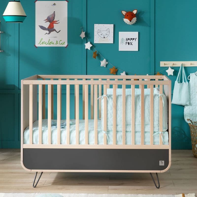 Little Big Bed Pied Fil Gris Bambin, bambin sauthon original 143 x 105 x 75 — vue 3 sur 4