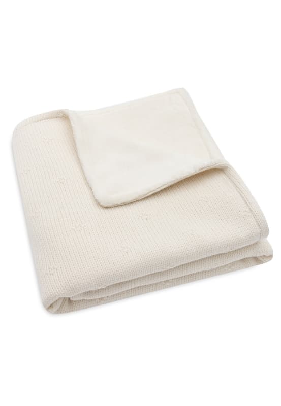 Couverture Berceau Velvet, ivory 75x100cm cosy knit jollein h-24 — vue 4 sur 5