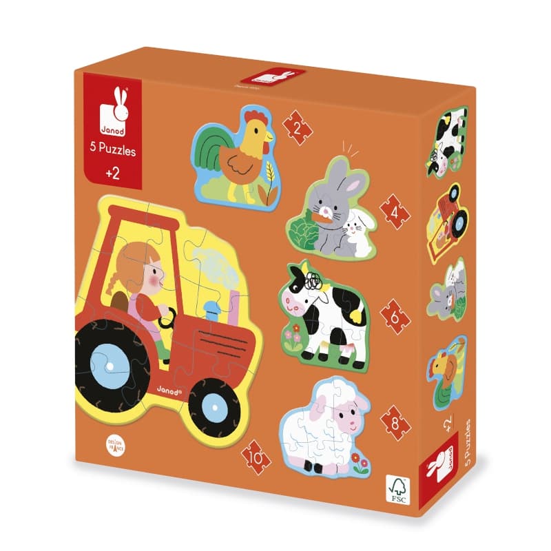5 Puzzles Evolutifs Ferme, janod — vue 8 sur 9