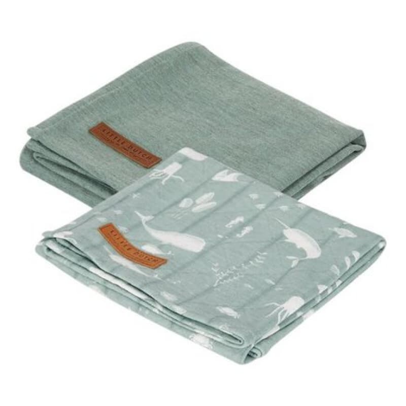 Set 2 Langes 70x70 Ocean Mint, little dutch mint 70x70 little dutch mint 70x70