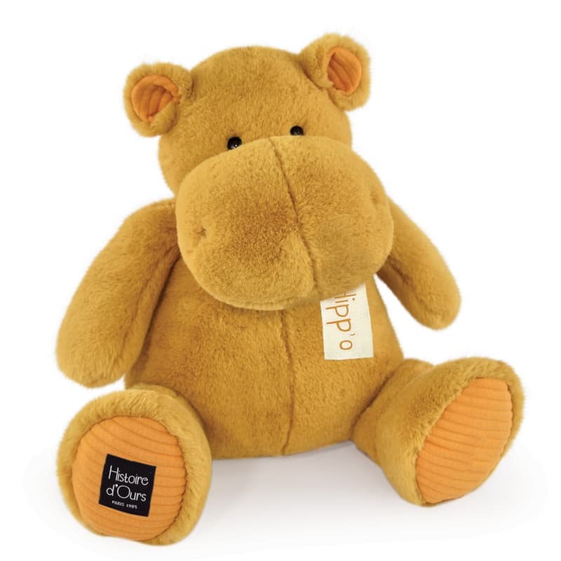 Hippo, ocre 40cm l'hippo histoire d'ours a-24 h-24