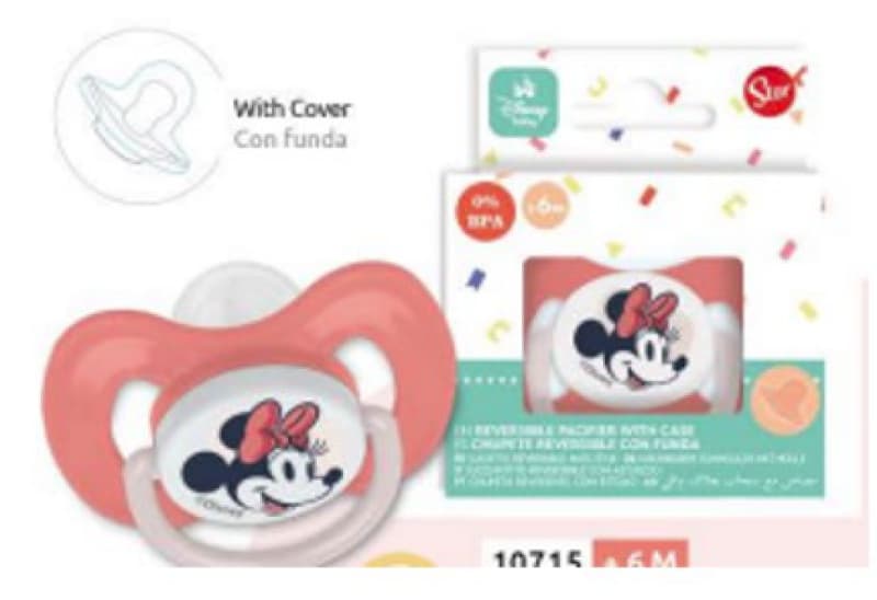 Tetine Silicone Minnie +6m avec Protection