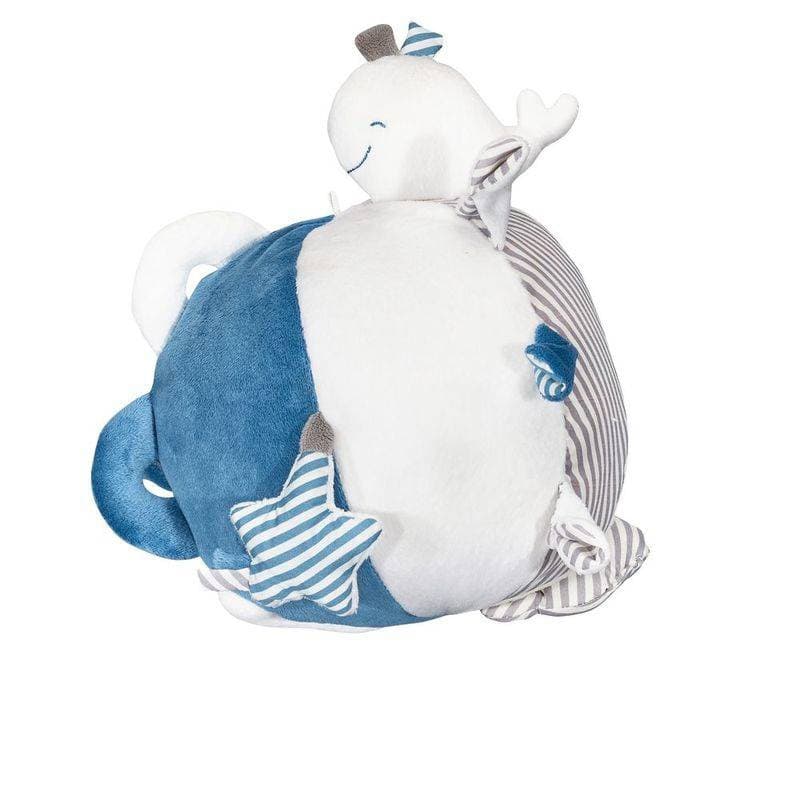 Balle D18cm Blue Baleine, blue baleine sauthon baby deco blanc - bleu - gris — vue 3 sur 3