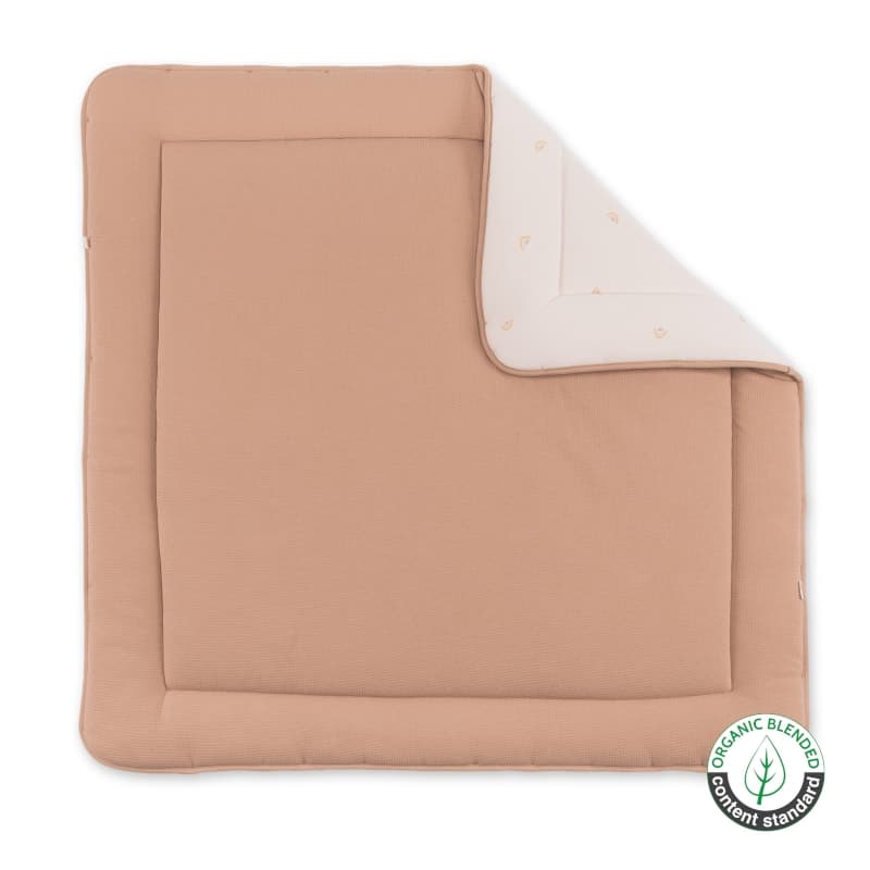 Tapis de Parc et Jeu Tapis de Parc 100x100cm Macaron Pady Waffle + Jersey Bio, bemini macaron dove
