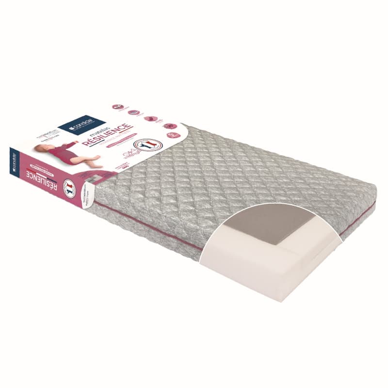 Matelas Resilience Dehoussable 360°, gris 60x120cm candide pe24 / ah24 — vue 4 sur 5
