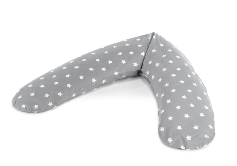 Coussin d'Allaitement Confort, gris 170 cm grandes étoiles theraline — vue 2 sur 3