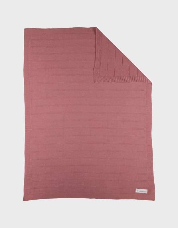 Couverture Tricot Rouge, rouge 75x100cm mix and match noukie's permanent — vue 2 sur 5