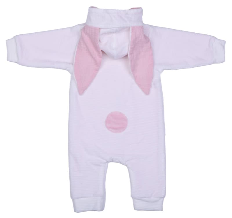 Combi en Velours Lapin, écru/ rose blush 3/6 mois per — vue 2 sur 2