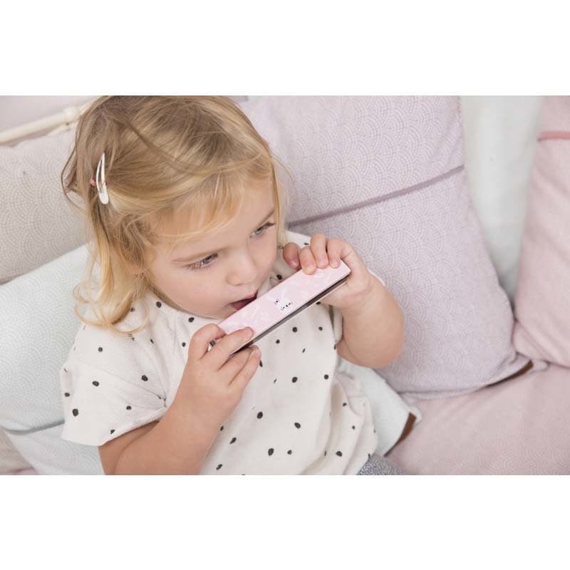 Harmonica en Bois Rose, 13x2,7x2,3 rose little dutch adventure pink