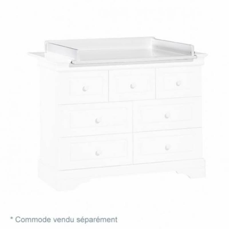 Dispositif a Langer Grand Modele pour Commode 7 Ti, elodie blanc sauthon signature blanc dimensions ut — vue 2 sur 2