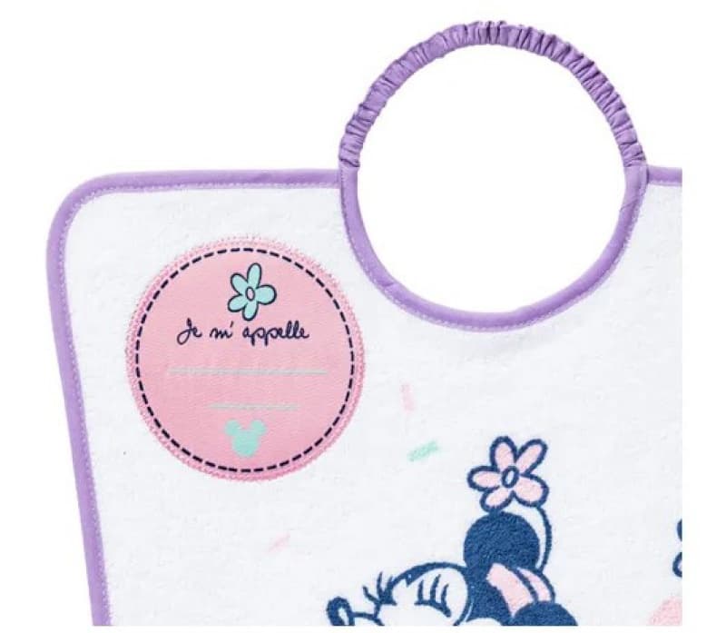 Bavoir Maternelle Minnie, minnie confettis disney 35x38 — vue 2 sur 3