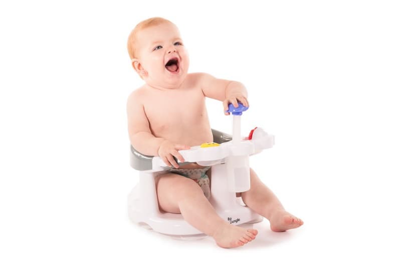 B-siege de Bain Gris/blanc (6m+), bo jungle gris/blanc — vue 5 sur 5