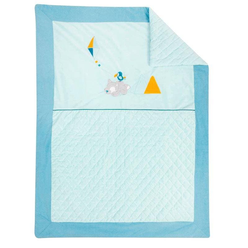 Couverture 100x135 Tim Tiloo, tim&tiloo nattou vert 100x135cm per