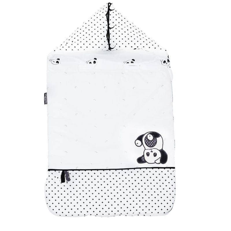 Nid d'Ange Nomade 80cm Chao Chao, chao chao sauthon baby deco blanc - gris fonce - n — vue 2 sur 3