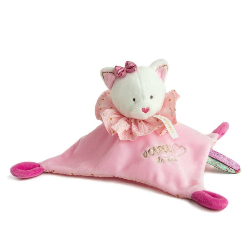 Attrape-reve Chat Doudou, rose 20cm doudou sensoriel doudou et compagnie a-24 h-24 — vue 2 sur 2