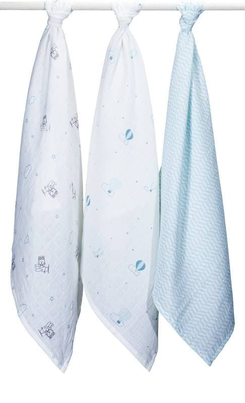 Langes 70x70cm Lot de 3 New, lazare sauthon babywear 16 x 16 x 32,5 — vue 2 sur 3