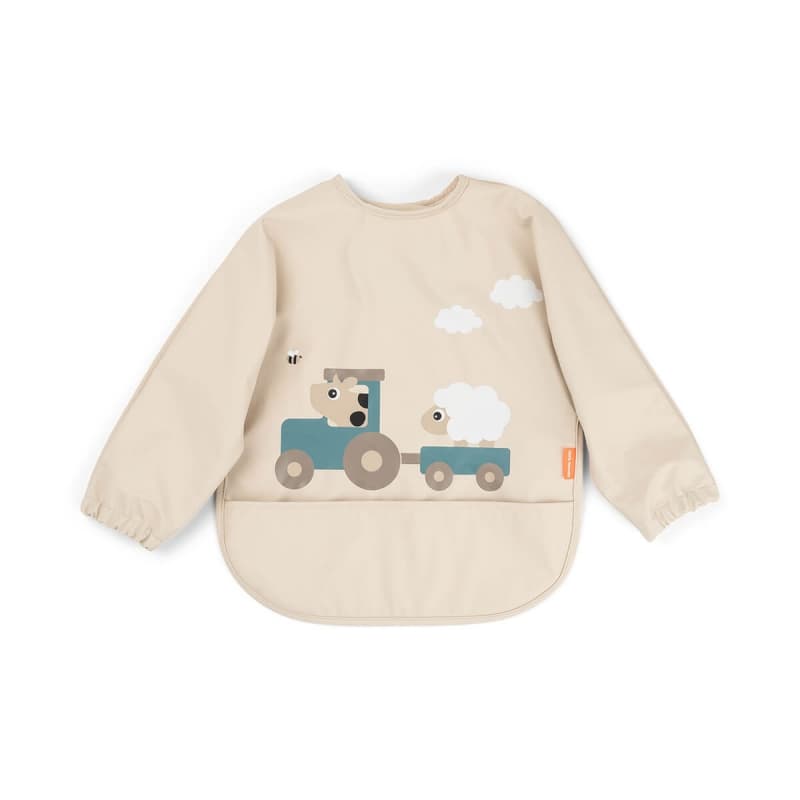 Bavoir avec Manches & Poche, sable tiny farm done by deer — vue 1 sur 3