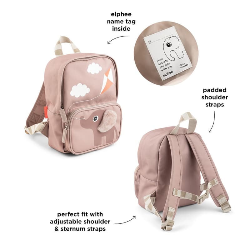 Sac a Dos Enfant Canvas, rose elphee done by deer news aw 2024 — vue 4 sur 5