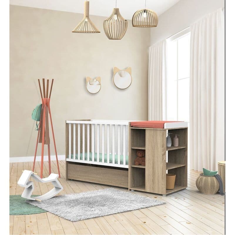 Lit Combine Evolutif 120x60 Blanc Nova Blanc Lin Nova, nova meuble — vue 4 sur 5