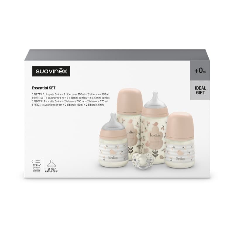 Set Nouveau-ne, rose birdies suavinex — vue 2 sur 6
