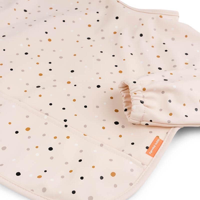 Bavoir Manches avec Poche Happy Dots, rose done by deer 2022-02 — vue 2 sur 3