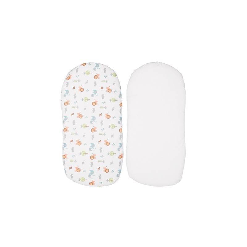 Draps Housse Baby Hug 4 In 1 Lot de 2, little animals