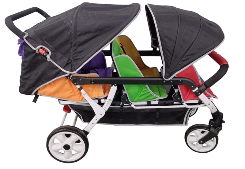 Poussette 6 Places H6e, multicolor familidoo — vue 3 sur 10