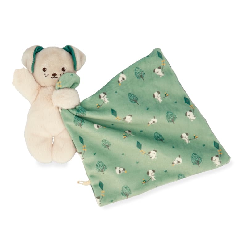 Doudou Chien Vert, carre douceur kaloo 2024 — vue 2 sur 5