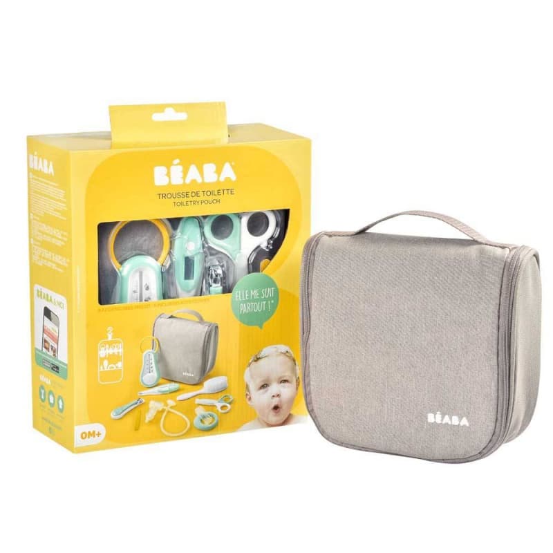 Trousse de Toilette Nomade Grise 9 Accessoires, beaba — vue 1 sur 3