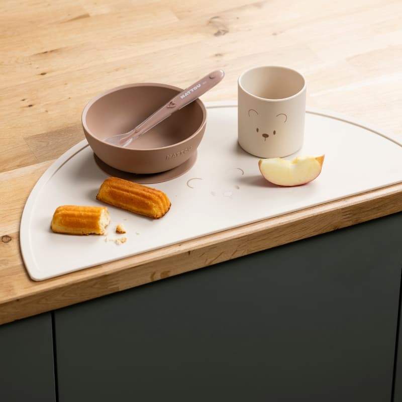 Coffret Repas Silicone 4 Pieces avec Set de Table, naturel nattou — vue 2 sur 6