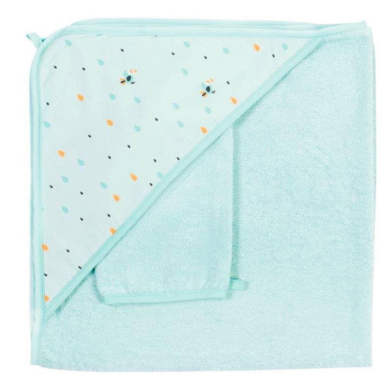 Cape de Bain Tim Tiloo, tim&tiloo nattou vert 75x75cm per — vue 2 sur 2