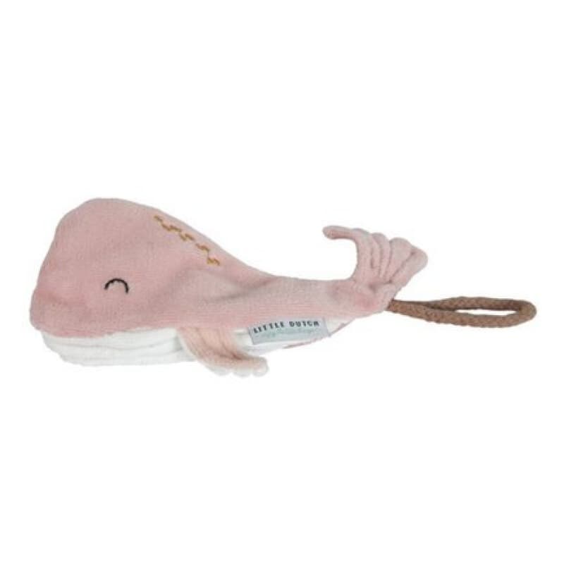 Attache-sucette Baleine Ocean Pink, little dutch pink 3 x 7 x 18 cm