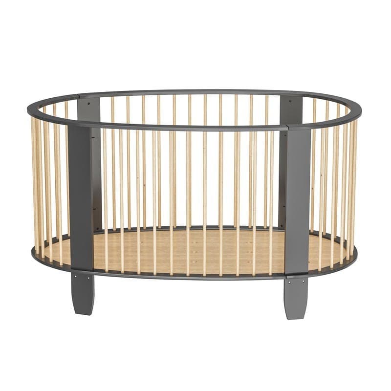 Lit 70x140 Gris Antrachite/naturel avec Matelas et — vue 1 sur 2