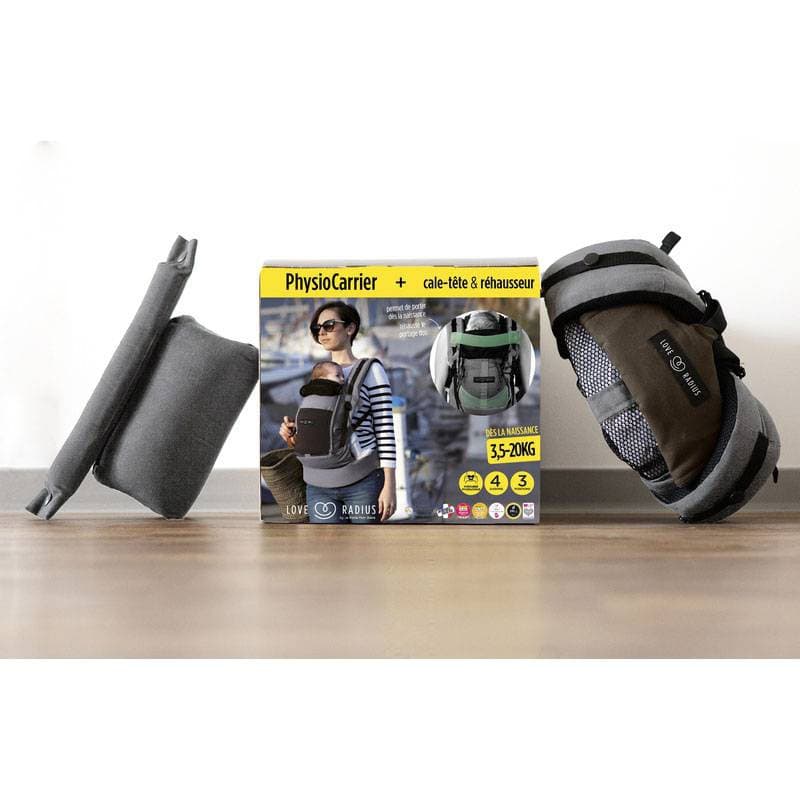 Bundle Porte-bebe Physiocarrier + Pack Accessoires, portage love radius par jpmbb elephant poche cafe
