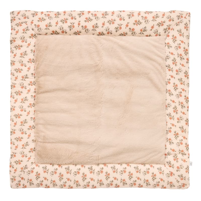 Tapis de Jeu/fond de Parc, fleurs beige 100x100cm secret cottage bb&co — vue 1 sur 4