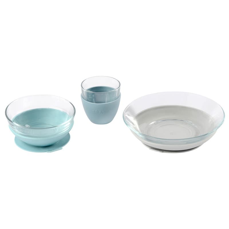 Coffret Repas Verre Jungle, bleu — vue 4 sur 5