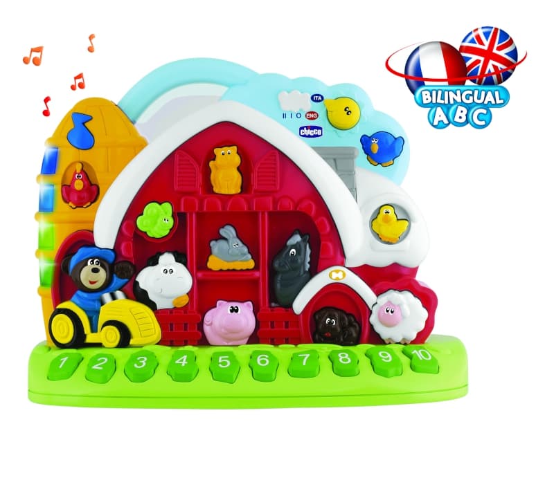 Ma Ferme Educative Bilingue, jouets bilingues chicco per